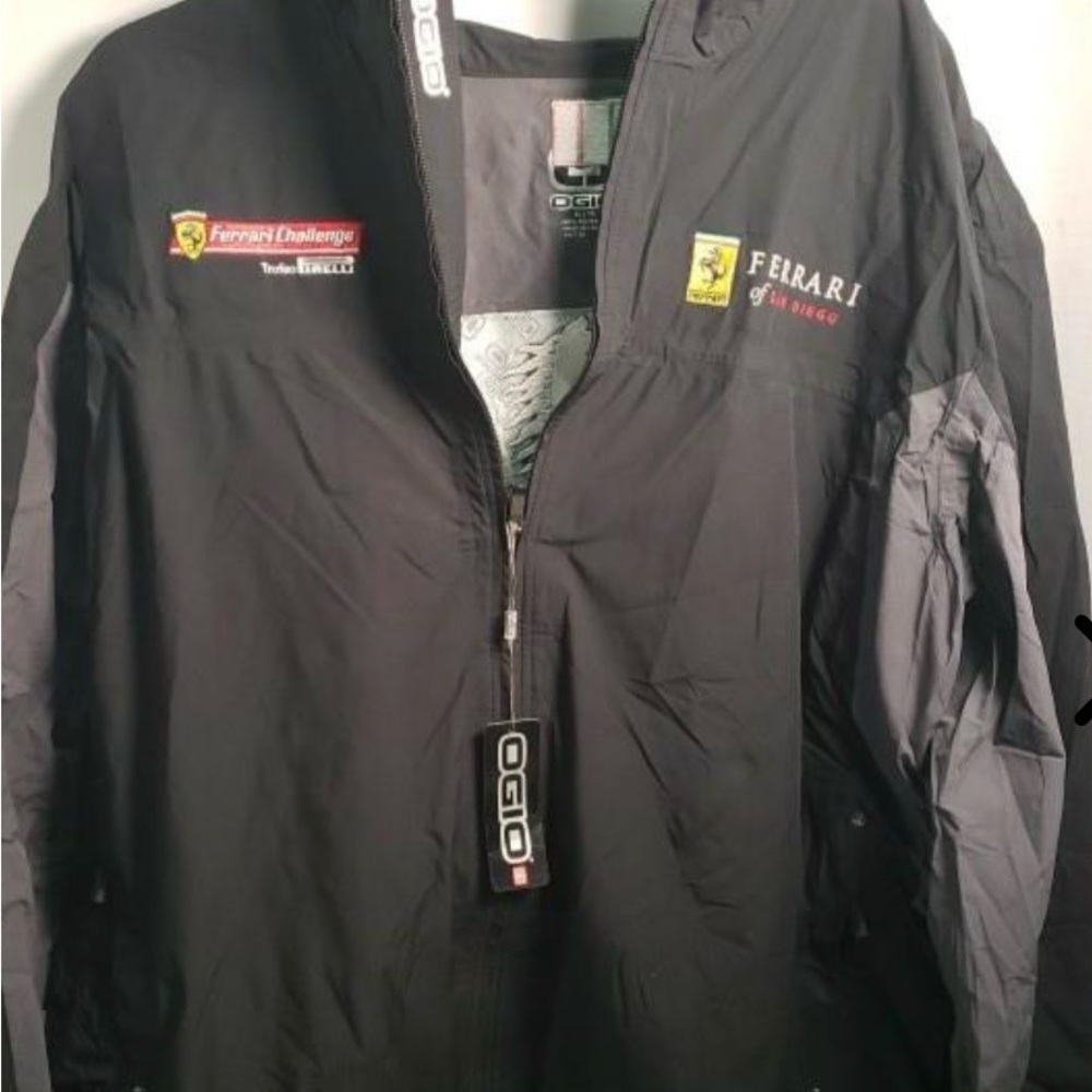 OGIO Black Ferrari Windbreaker Jacket